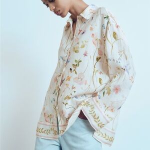 H&M | NWT Patterned Linen Shirt | Size XXL